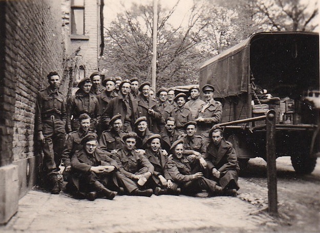 Group photo Eddy Priestly’s Royal Signallers on assignment on the Continent well after the D-Day landings. (Ms. Vivienne Davis) Group photo Eddy Priestly’s Royal Signallers on assignment on the Continent well after the D-Day landings. (Ms. Vivienne Davis)